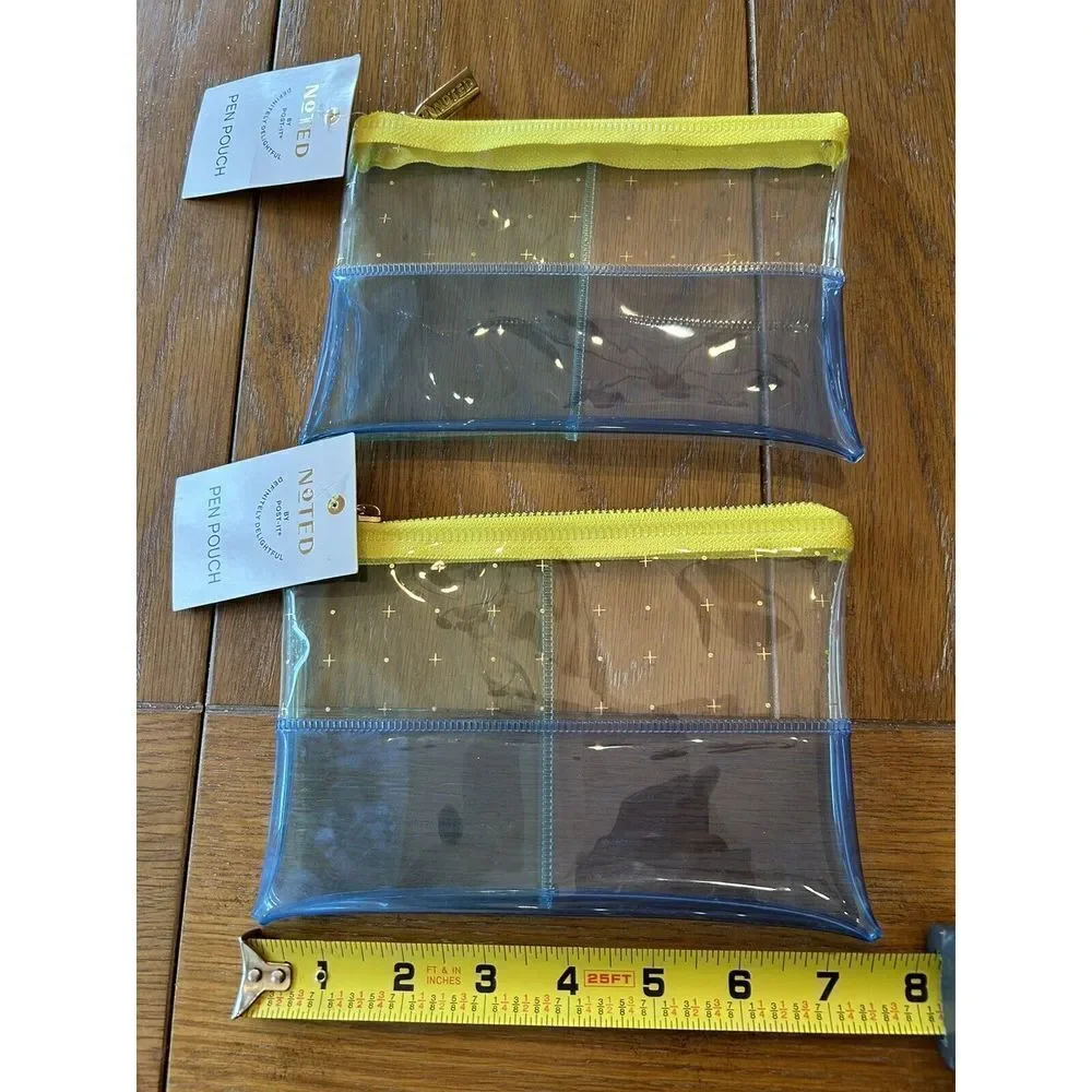 Pencil Case Pouch Noted by Post It Zipper Transparent, HIGH QUALITY PRODUCT. 1 P